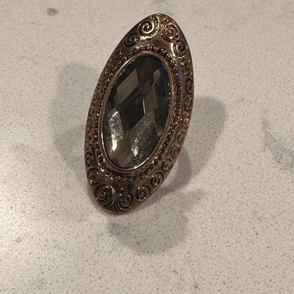Elegant Burnished Gold Women's Ring
